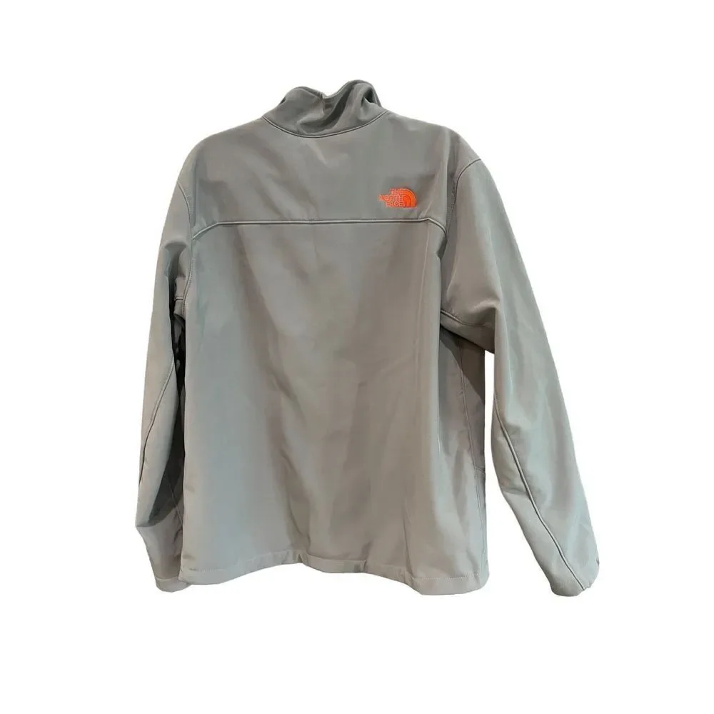 The North Face Mens Gray Pockets Full Zip Windbreaker Jacket Size Large